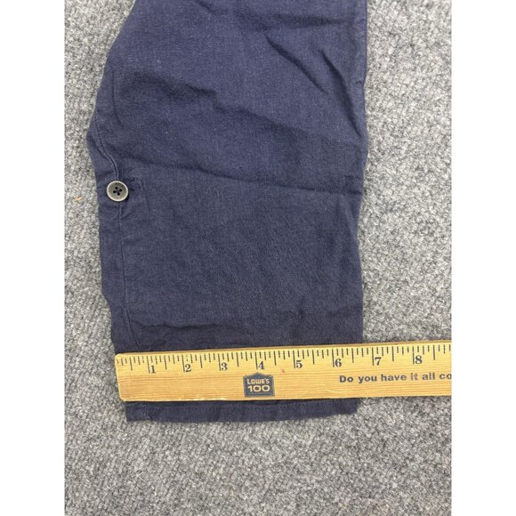 Roxy Pants Womens Medium Blue Linen Blend Elastic Waist Drawstring Jogger Casual - Picture 6 of 8